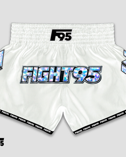 SHORT HOLOGRAFIC BLANCO MUAY THAI