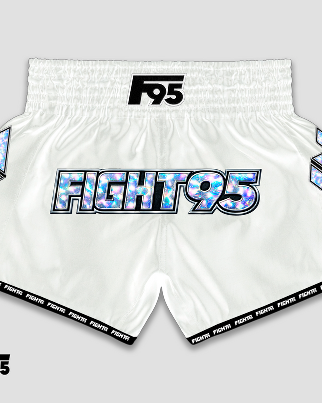 SHORT HOLOGRAFIC BLANCO MUAY THAI